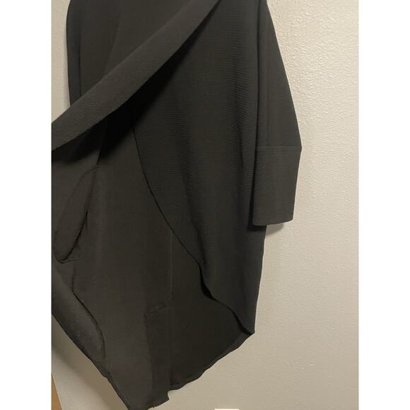 Joseph Ribkoff Womens Wrap Tunic Size 6 Black Stretch High Low Hem Style 183322 - Picture 2 of 9